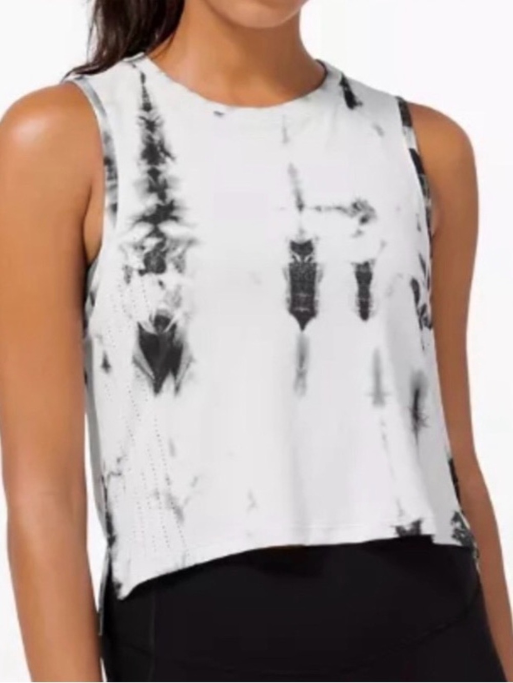 Lululemon Train to Be Tank *Shibori Deep Coal Tie Dye Small EUC